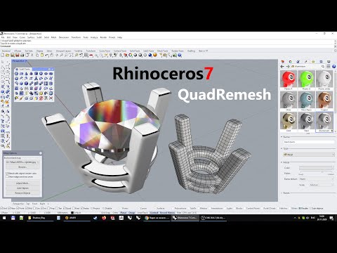 Видео: Rhinoceros 7 конвертация модели с помощью Quad remesh #2