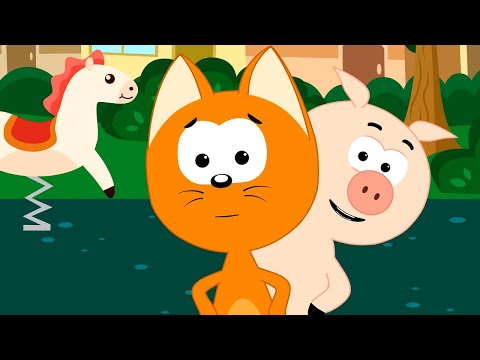 Видео: Ножки Топ Ручки Хлоп -  песенка от Котэ и Синего трактора - песенки для детей!