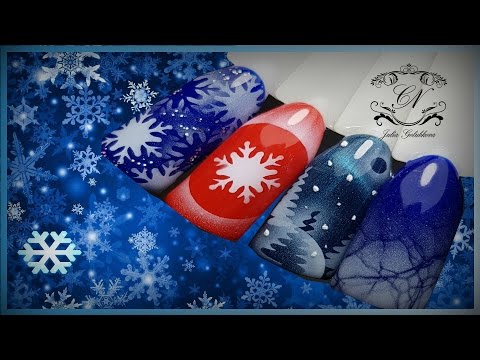 Видео: ❄3 дизайна при помощи аэрографа❄Гель лаки Харуяма❄