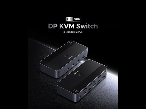 Видео: KVM Switch DP+USB 3.0 с двумя дисплеями, 2 входа, 2 выхода, 8K@60Hz AK700 (55851) #ugreen