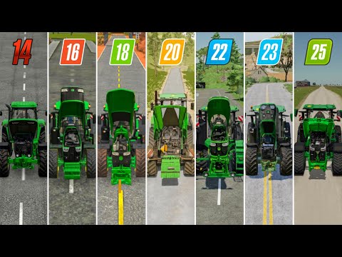 Видео: Fs14 против Fs16 против Fs18 против Fs20 против Fs22 против Fs23 против Fs25 | John Deere с откры...