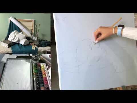 Видео: Как нарисовать Натюрморт с гипсовой маской