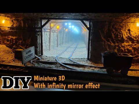 Видео: DIY Шахтный туннель 3D с эффектом бесконечного зеркала