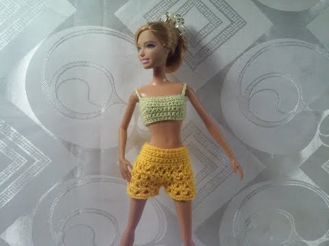 Видео: Ажурные шортики для Барби. Мастер-класс.