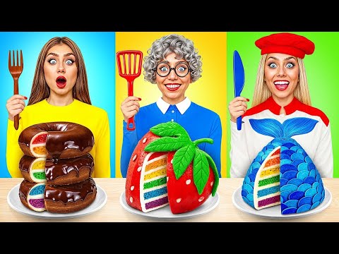 Видео: Кулинарный Челлендж: Я против Бабушки | Смешные Рецепты с Едой Jelly DO Challenge