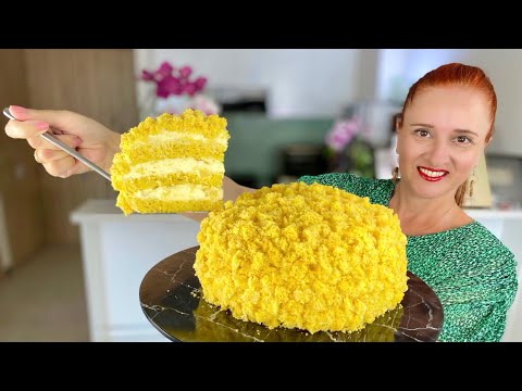 Видео: Торт МИМОЗА нежный торт на праздник праздничная выпечка ЛюдаИзиКук праздничный торт на день рождения