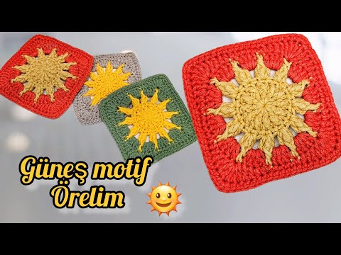 Видео: это было потрясающе | Как сделать квадратное солнышко крючком?