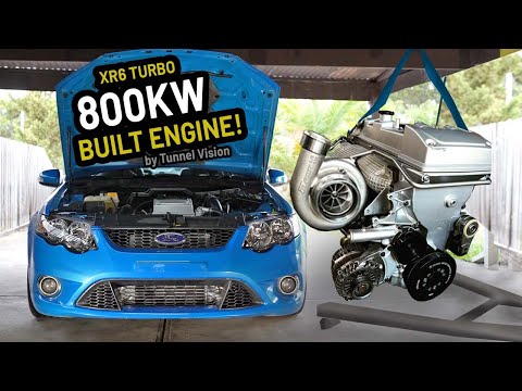 Видео: FG XR6 Turbo Lemon получает новый двигатель мощностью 800 кВт! Tunnel Vision Barra Build