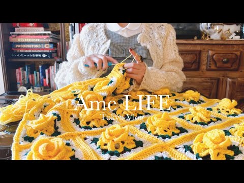 Видео: влог ｜ Любимые вещи, которые я купила на новогодние праздники 🐇 ｜ Плед тунисским крючком