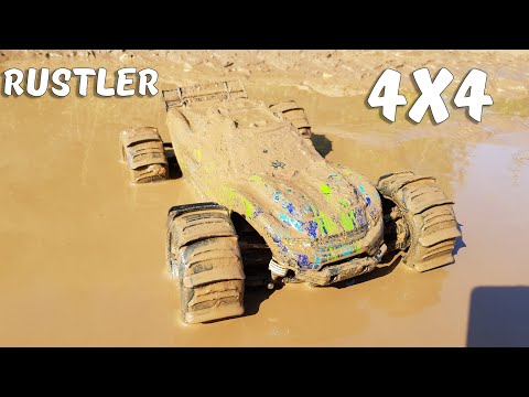 Видео: Летний тест бешеного TRAXXAS Rustler 4X4 ... Сквозь воду и грязь!