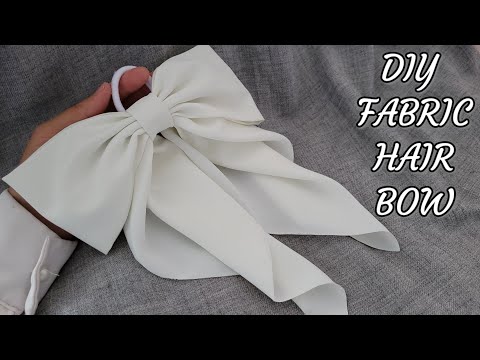 Видео: БОЛЬШОЙ БАНТ из шёлка ✨️✨️✨️DIY fabric HAIR BOW