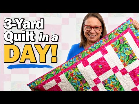 Видео: Быстрое и простое лоскутное одеяло за один день! — Шейте вместе с Фрэн
