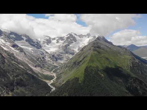 Видео: Горы Кавказа Северная Осетия Алания, с высоты птичьего полета, релакс 4К.