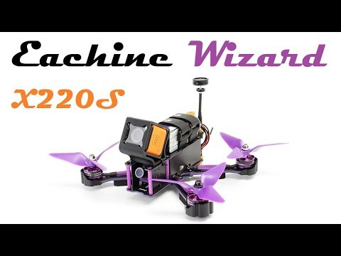 Видео: Гоночный квадрокоптер Eachine Wizard X220S