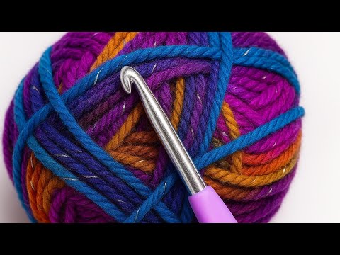 Видео: Изучите эту красивую строчку вязания крючком всего за 2 ряда — супер простой узор!