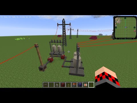 Видео: как сделать ЛЭП в NTM в майнкрафт 1 7 10