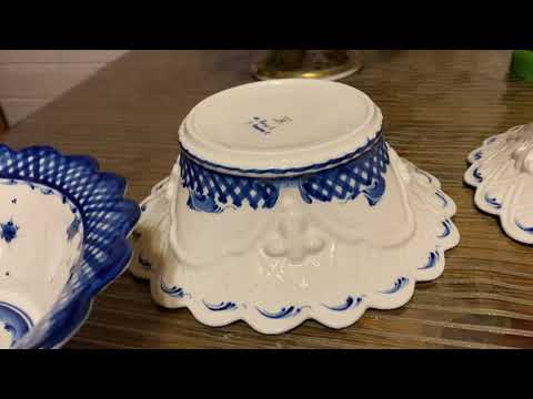 Видео: Чудесный русский фарфор, продолжение коллекции  Гжель.