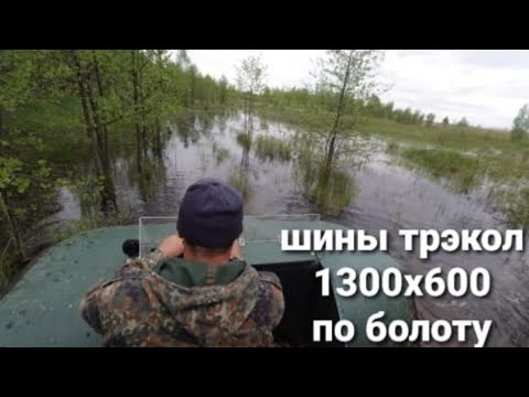 Видео: Еду по топкому и жидком болоту на шинах ТРЭКОЛ с давлением в колёсах для асфальта 0,15☆
