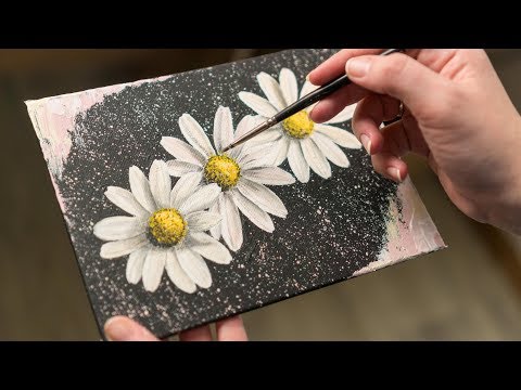 Видео: Космические ромашки - Рисование акрилом / Homemade Illustration (4k)