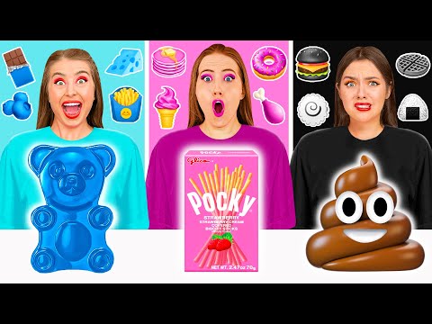 Видео: 24 Часа Едим Еду Одного Цвета Челлендж | Смешные Cитуации от Fun Challenge