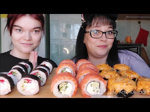 Видео: Мукбанг | Роллы,суши 🍣 | Обжор Mukbang eating sushi and rolls