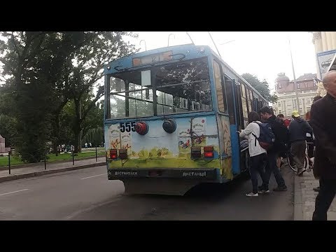 Видео: Львів. Тролейбус Skoda 14TR #555. Маршрут №12 + зміна поколінь тролейбусів у місті
