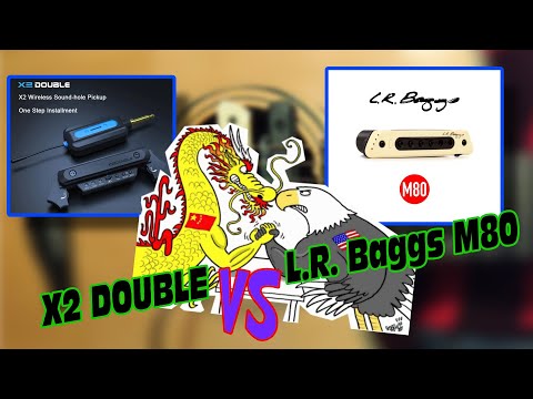 Видео: Сравнение звукоснимателей L.R. Baggs M80 vs X2 DOUBLE