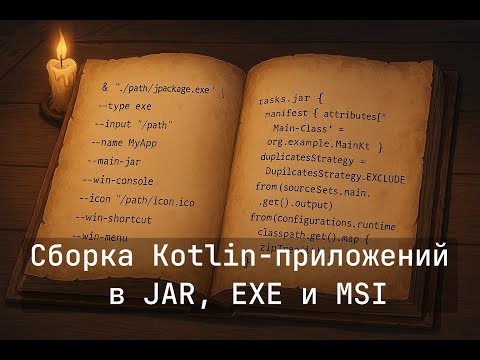 Видео: Сборка Kotlin-приложений в JAR, EXE и MSI