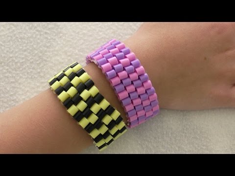 Видео: Плетеный Браслет из Термомозаики / Perler Bead Bracelet