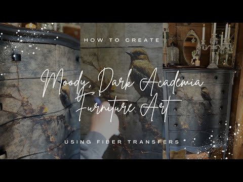 Видео: Использование волокнистого декупажа и создание атмосферного, темного академического мебельного ис...