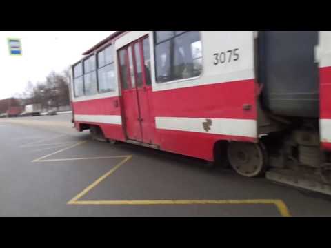 Видео: Трамвай Санкт-Петербурга 7-65: ЛВС-86К-М б.3075 по №38 (25.01.17)