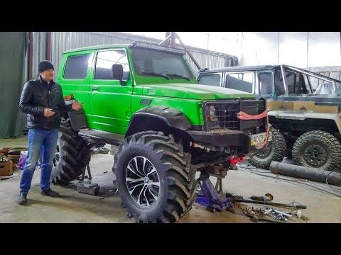 Видео: Кузнечик первые поломки,установка дисковых тормозов на мосты Унимога.
