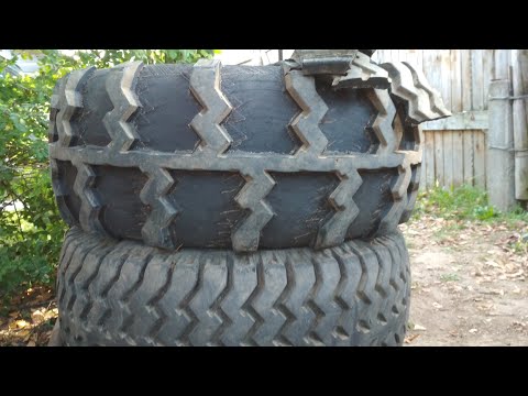 Видео: Изготовление ободрышей. Обдирка шины  кф-97.