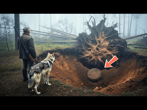 Видео: Ветеран и его волк нашли тайный бункер под вырванным корнем — и их жизнь изменилась навсегда