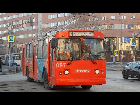 Видео: Троллейбус || ЗиУ-682Г-012 [Г0А] || борт. № 097 || маршрут 27 || г.Екатеринбург