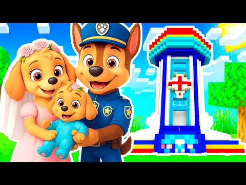 Видео: ПОСТРОИЛ БАЗУ для СЕМЬИ СКАЙ и ГОНЩИКА и РЕБЁНОК ЩЕНЯЧИЙ ПАТРУЛЬ в МАЙНКРАФТ