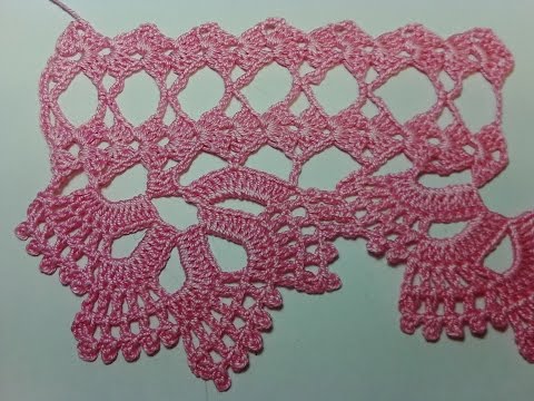 Видео: Кружевная кайма 3. Lace fringing 3.  Мастер класс вязания крючком.