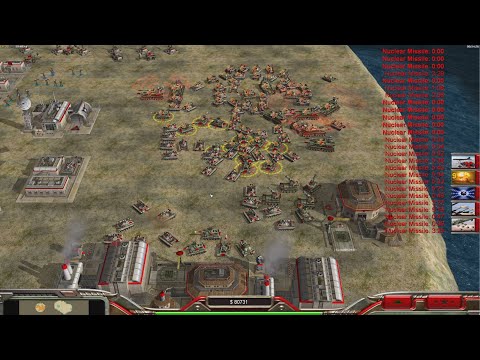 Видео: CHINA Nuke - Command & Conquer Generals Zero Hour - Сложный игровой процесс 1 против 7