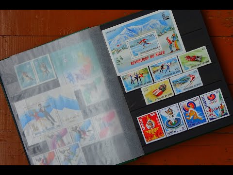 Видео: Олимпиада. Новый, уютный альбом для марок и прочее. Филателия.