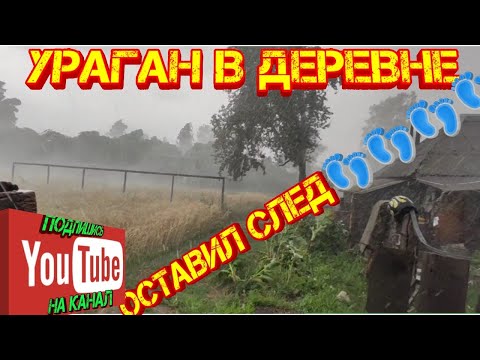 Видео: Ураган в деревне, оставил след!!!