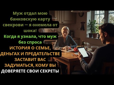 Видео: Муж отдал мою банковскую карту свекрови — я онемела от шока!
