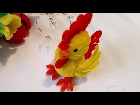 Видео: Чудесный Петушок 🐓🐓🐓 из #chenille # синельная проволока #diy