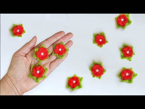 Видео: Это красотища🌸 Как вязать маленькие цветы крючком всего за 7 -10 мин