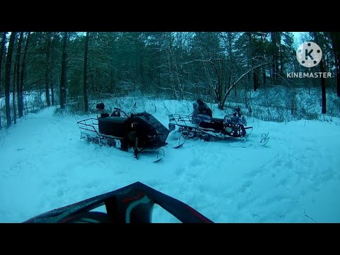 Видео: Новогодние покатушки на снегоходах.