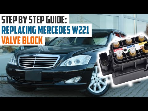 Видео: Замена блока клапанов пневматической подвески для Mercedes S-класса W221 (2006-2013) #A2513200058...