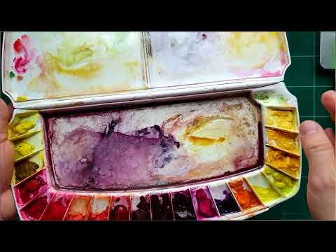 Видео: Честно и без рекламы! Мои  акварельные палитры. Организация красок в них. Плюсы и минусы.