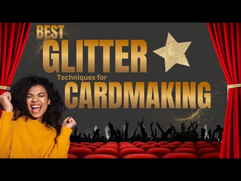Видео: Лучшие техники использования блёсток для открыток | Как использовать блёстки на открытках | Как п...