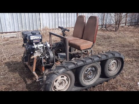 Видео: ГУСЕНИЧНЫЙ вездеход из старой тракторной покрышки.