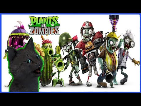 Видео: Супер Кот и Растения против зомби #26 ЗОМБИ ЗАБРАЛИСЬ НА КРЫШУ ДОМА 🐱 Plants vs Zombies