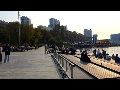 Видео: Набережная Спортивная - пляж Юбилейный - водная станция ТОФ